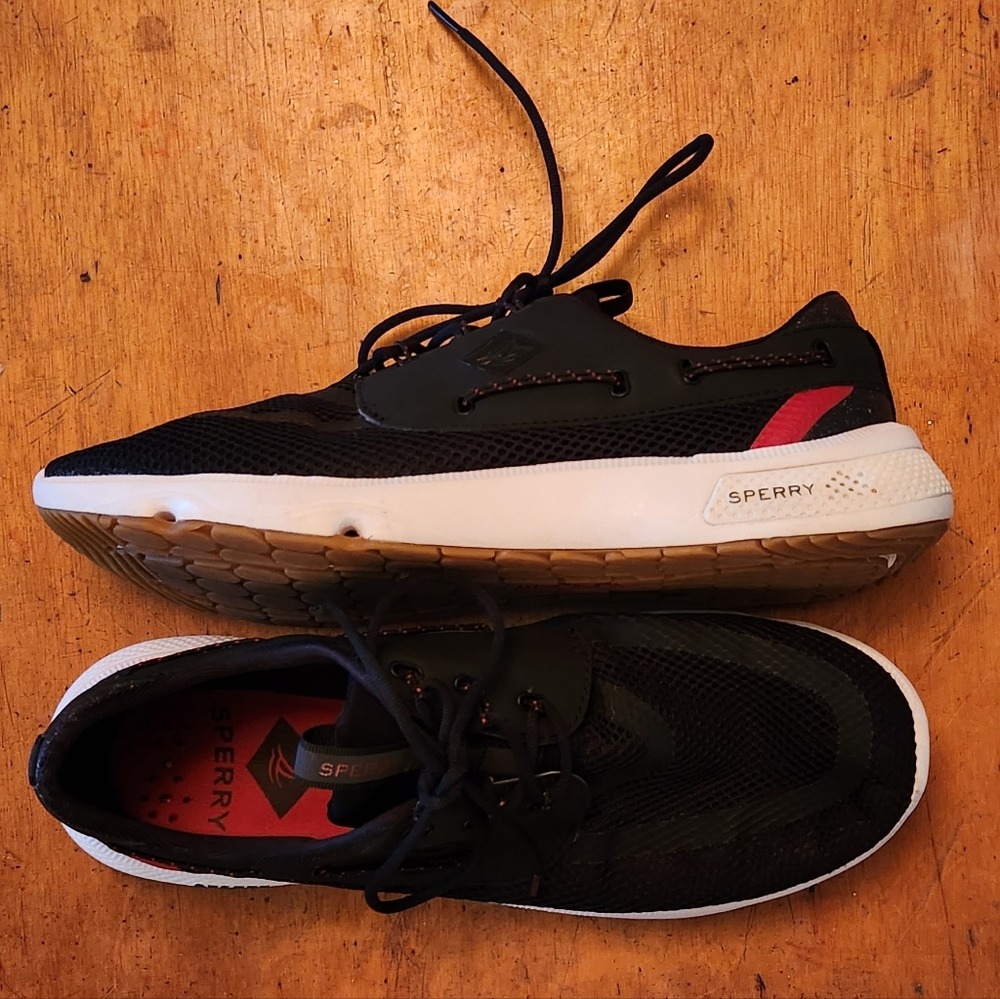 Sperry Black Boating Sailing Sneakers